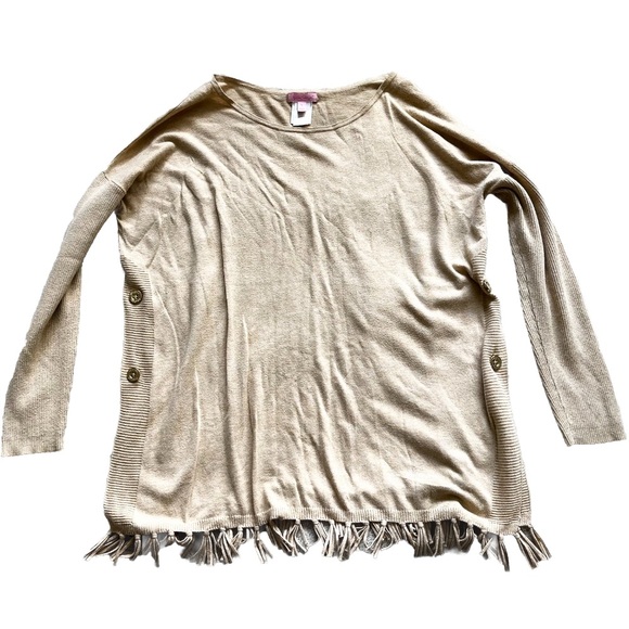 Lilly Pulitzer Sweaters - LILLY PULITZER Ramona Fringe Sweater Size Large Minimalist Sophisticated